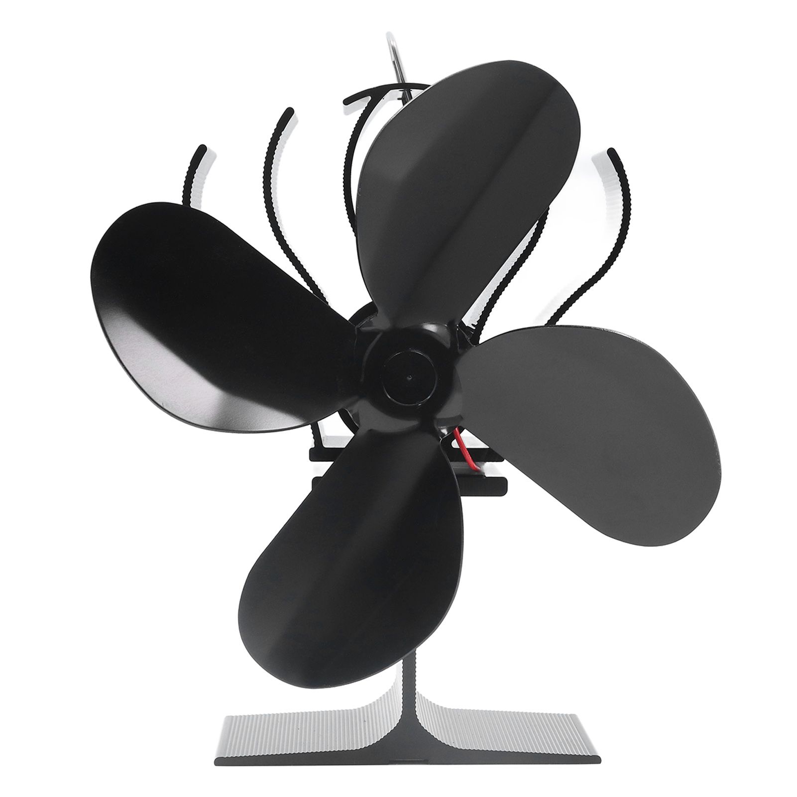 4 Blade Fireplace Fan Aluminium Alloy Heat Powered High Temperature Resistant Stove Fan for Home - Image 2