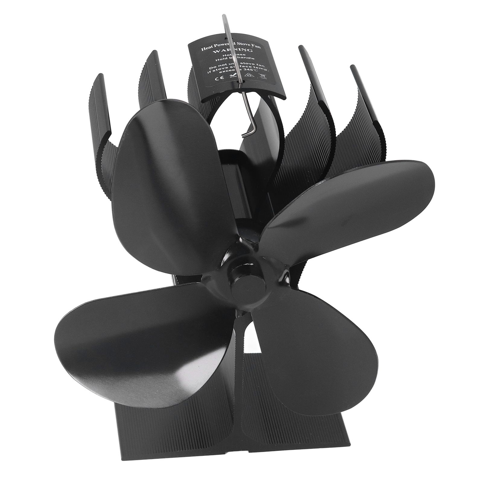 4 Blade Fireplace Fan Aluminium Alloy Heat Powered High Temperature Resistant Stove Fan for Home - Image 3
