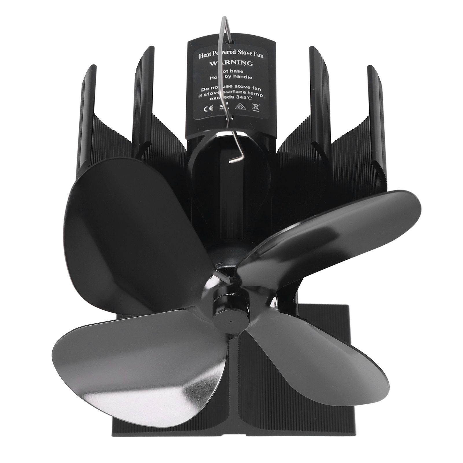 4 Blade Fireplace Fan Aluminium Alloy Heat Powered High Temperature Resistant Stove Fan for Home - Image 6
