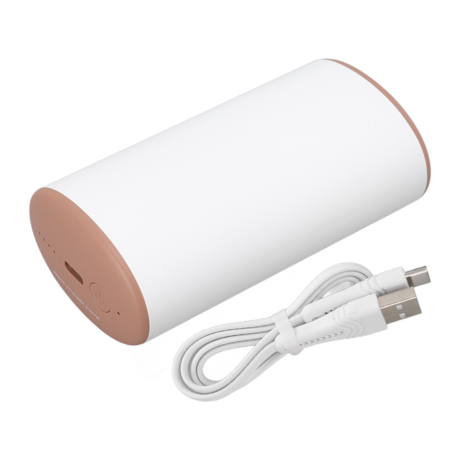 6000mAh Mini Hand Warmer Two Gears Double Protection USB Charging Pocket Heater for Winter Outdoor Brown - Image 1
