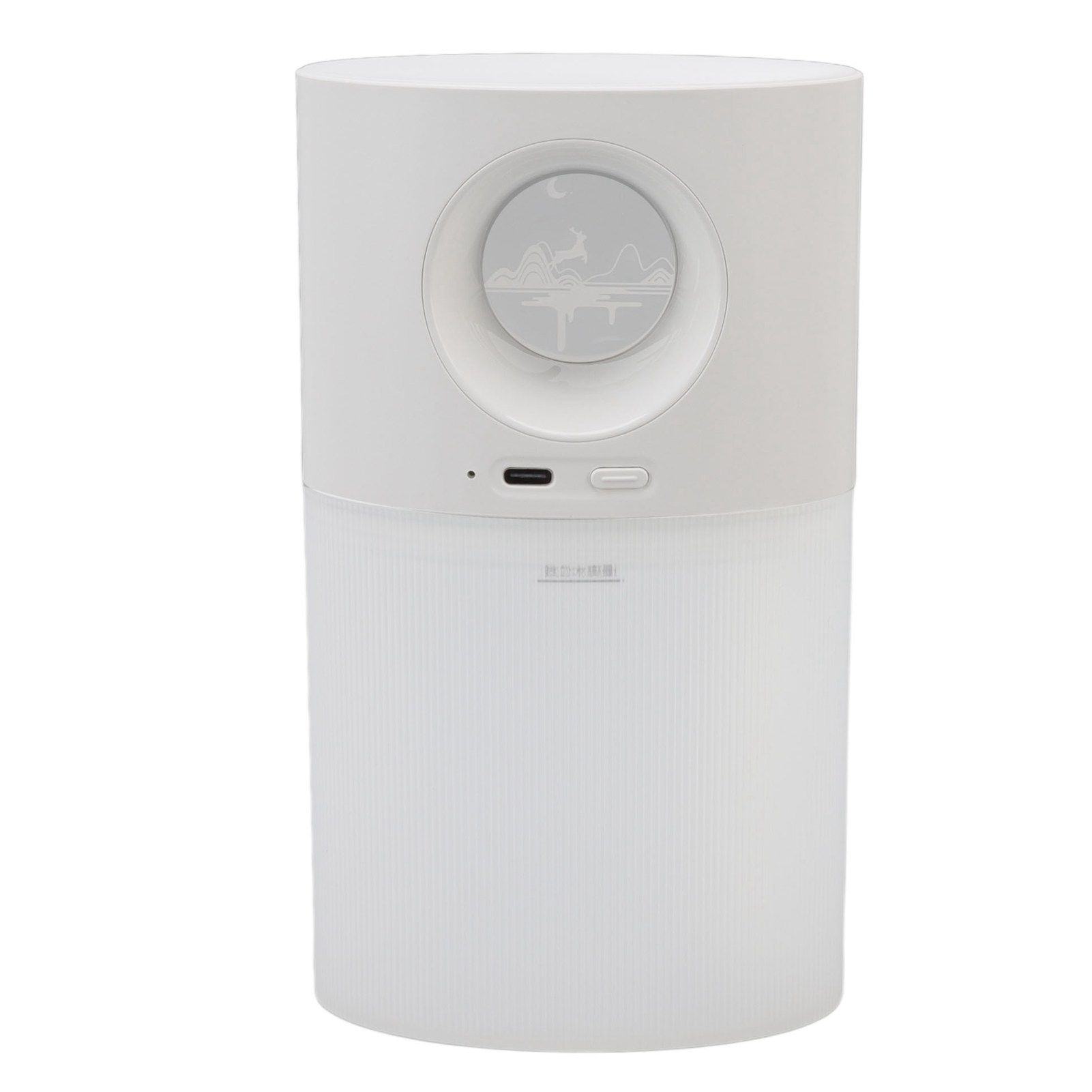Mini Humidifier Quiet USB Rechargeable Fine Mist Portable Desktop Humidifier with Night Light for Home Office 350ml White - Image 2
