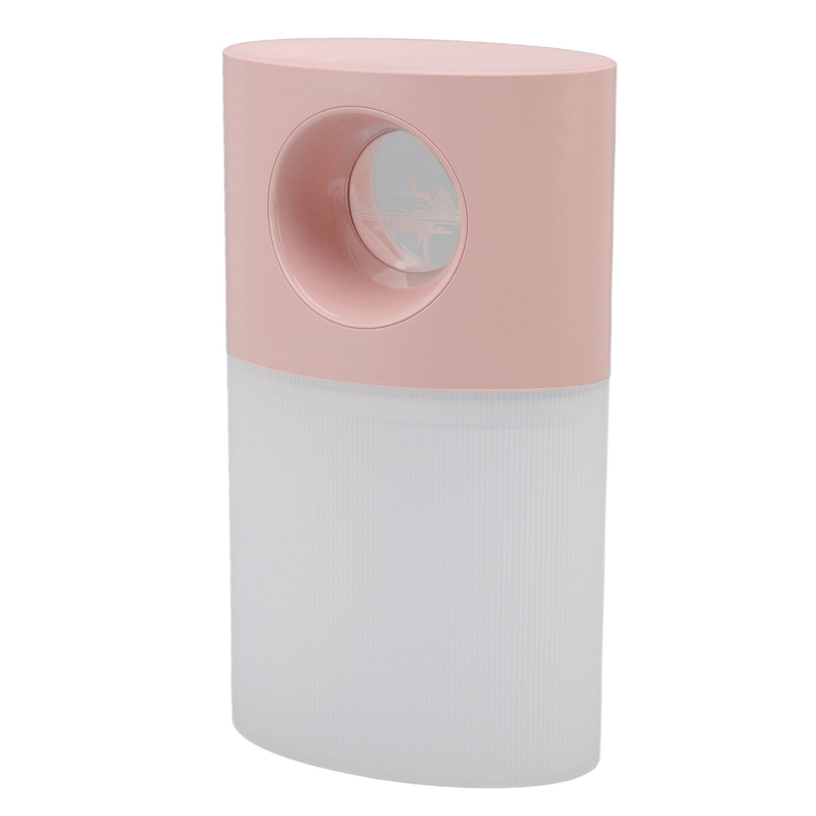 Mini Humidifier Quiet USB Rechargeable Fine Mist Portable Desktop Humidifier with Night Light for Home Office 350ml Pink - Image 2