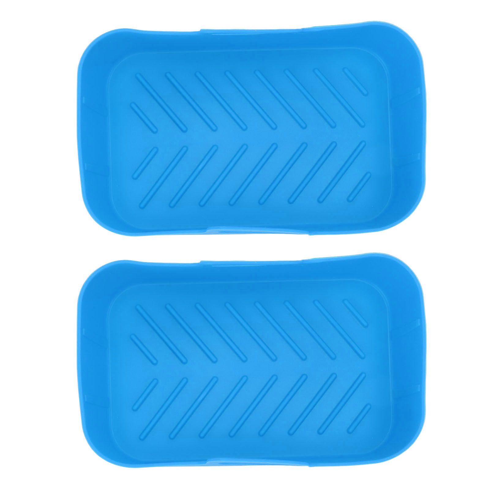 2pcs Fryer Silicone Basket Nonstick High Temperature Resistanc Fryer Liner with Brush for Ninja DZ201 Foodi 8QT Blue - Image 8