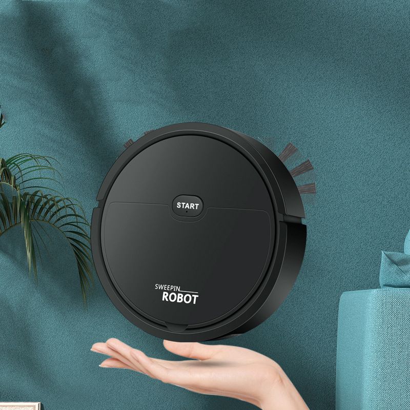 Robot Vacuum Cleaner USB Smart 3 In 1 Suction Sweeping Mopping Function Automatic Vacuum Cleaner for Small Apartments Black - Image 7