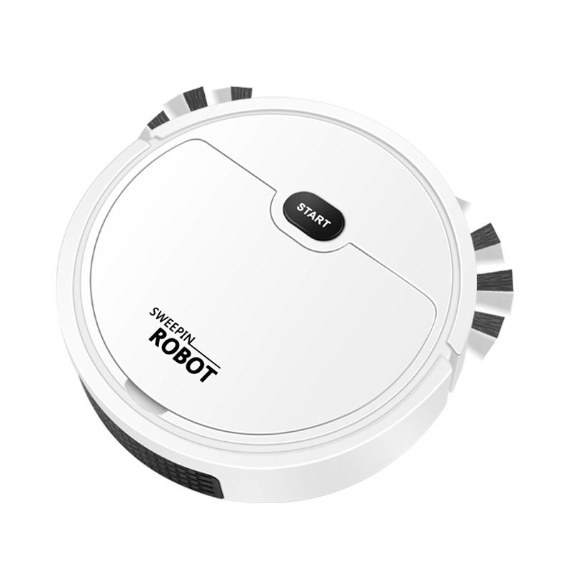 Robot Vacuum Cleaner USB Smart 3 In 1 Suction Sweeping Mopping Function Automatic Vacuum Cleaner for Small Apartments White - Image 1