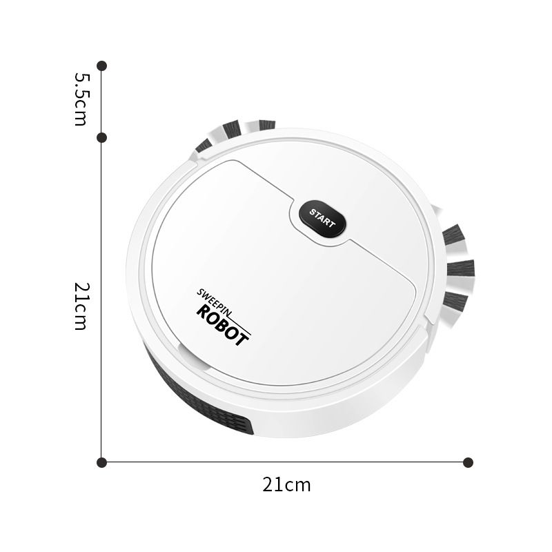 Robot Vacuum Cleaner USB Smart 3 In 1 Suction Sweeping Mopping Function Automatic Vacuum Cleaner for Small Apartments White - Image 2