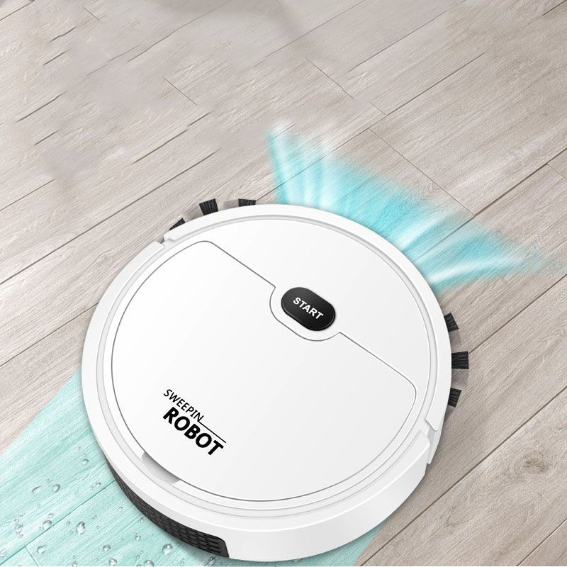 Robot Vacuum Cleaner USB Smart 3 In 1 Suction Sweeping Mopping Function Automatic Vacuum Cleaner for Small Apartments White - Image 6