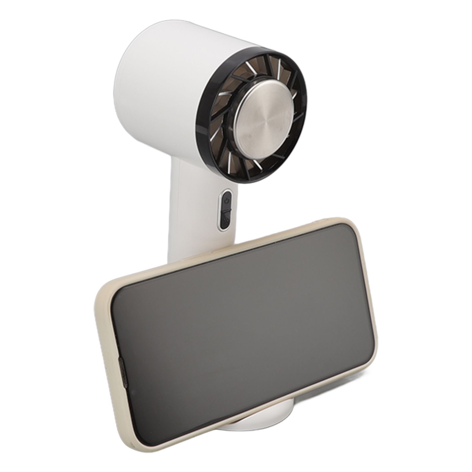 Hand Held Cooling Fan Portable USB Rechargeable Small Pocket Fan for Office Traveling White - Image 3
