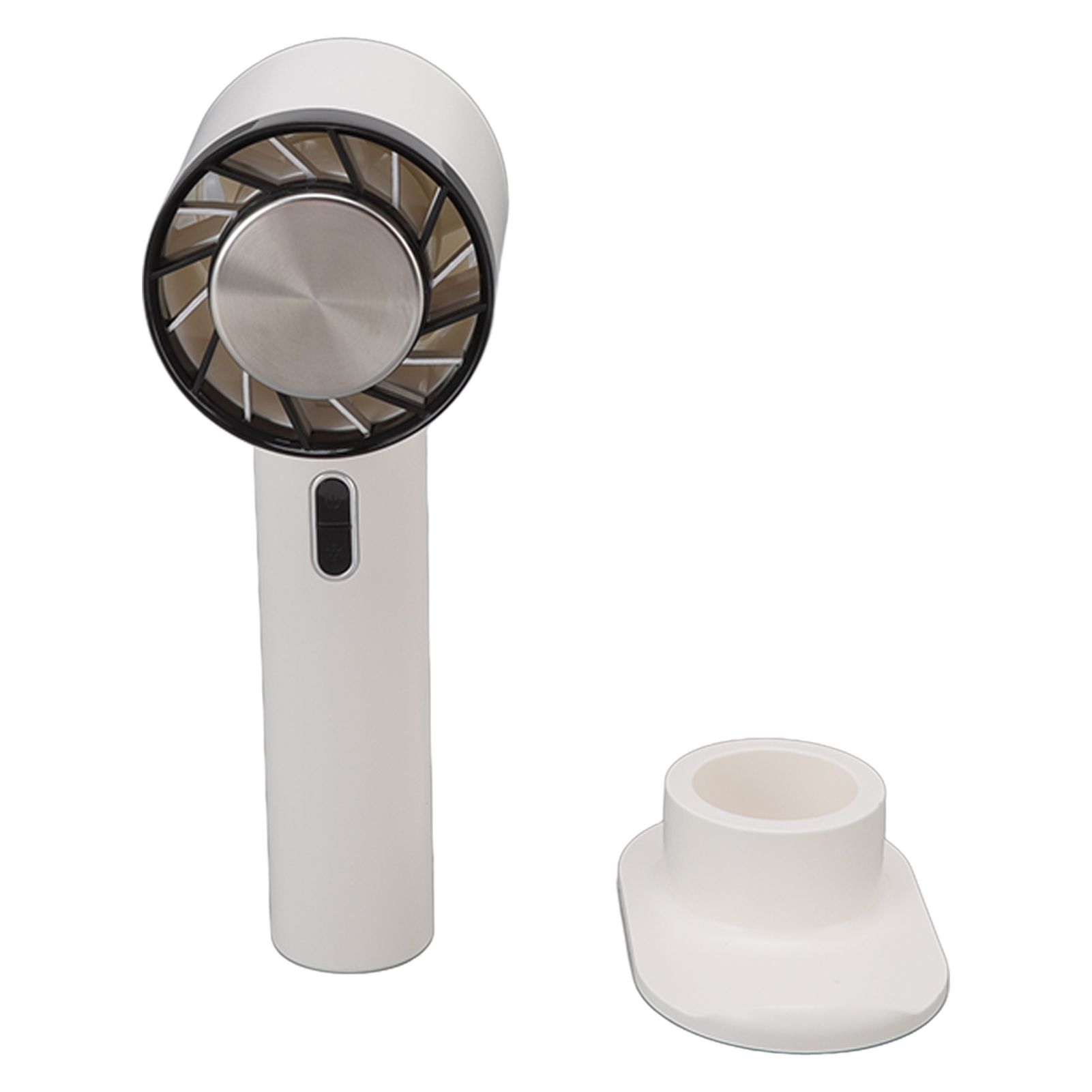 Hand Held Cooling Fan Portable USB Rechargeable Small Pocket Fan for Office Traveling White - Image 4