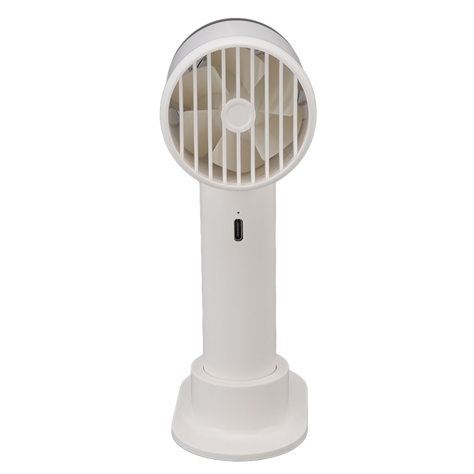Hand Held Cooling Fan Portable USB Rechargeable Small Pocket Fan for Office Traveling White - Image 5