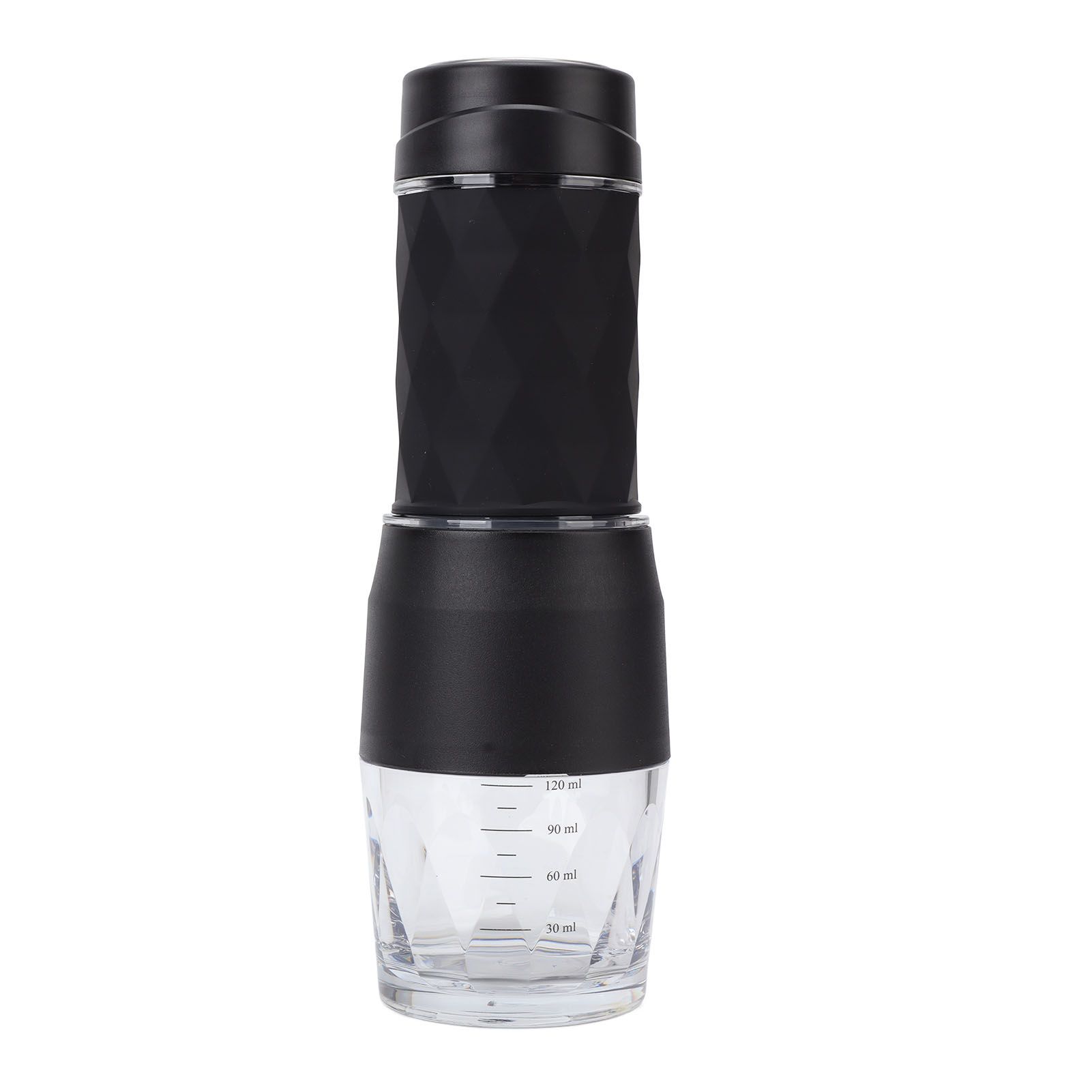 Maual Hand Coffee Maker Portable Travel Coffee Machine Compatible Ground Coffee and Coffee Capsule for Outdoor Black - Image 3
