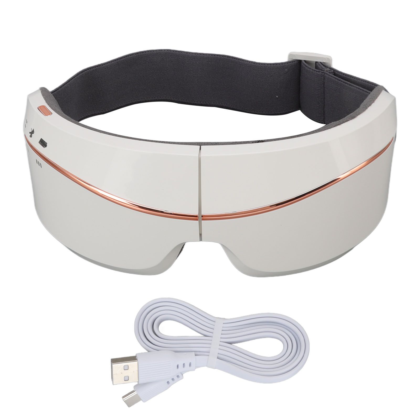 Eye Massager Smart Bluetooth Heating Vibration USB Charging Eye Massage Machine for Home Dorm White - Image 1
