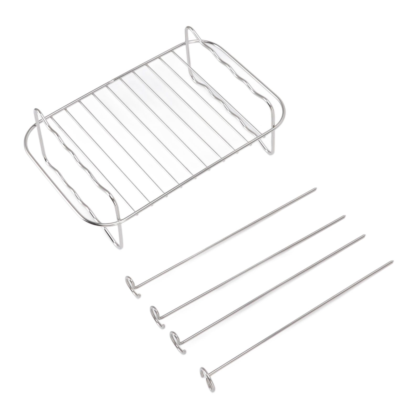 Fryer Rack Stainless Steel Rectangle Double Layer Fryer Accessory for NINJA FOOD 8QT Dual Basket Fryer - Image 1