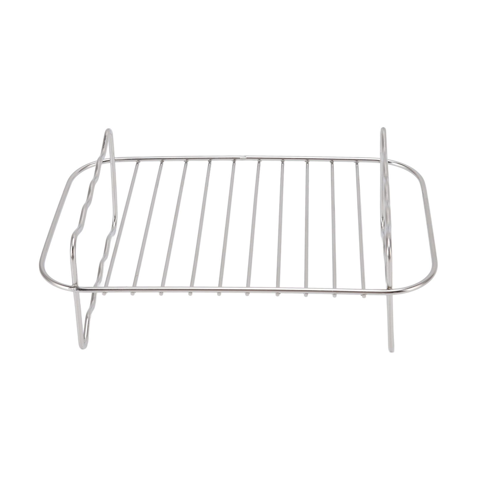Fryer Rack Stainless Steel Rectangle Double Layer Fryer Accessory for NINJA FOOD 8QT Dual Basket Fryer - Image 3
