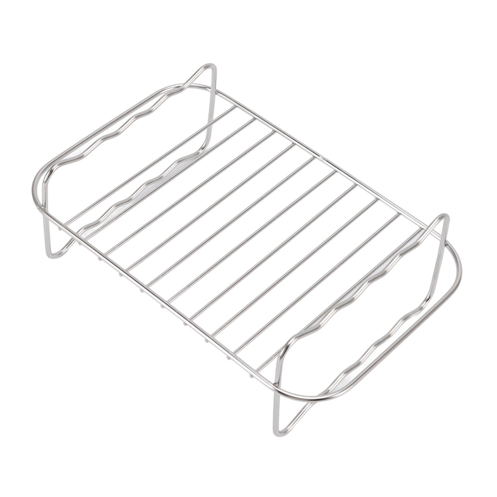 Fryer Rack Stainless Steel Rectangle Double Layer Fryer Accessory for NINJA FOOD 8QT Dual Basket Fryer - Image 5