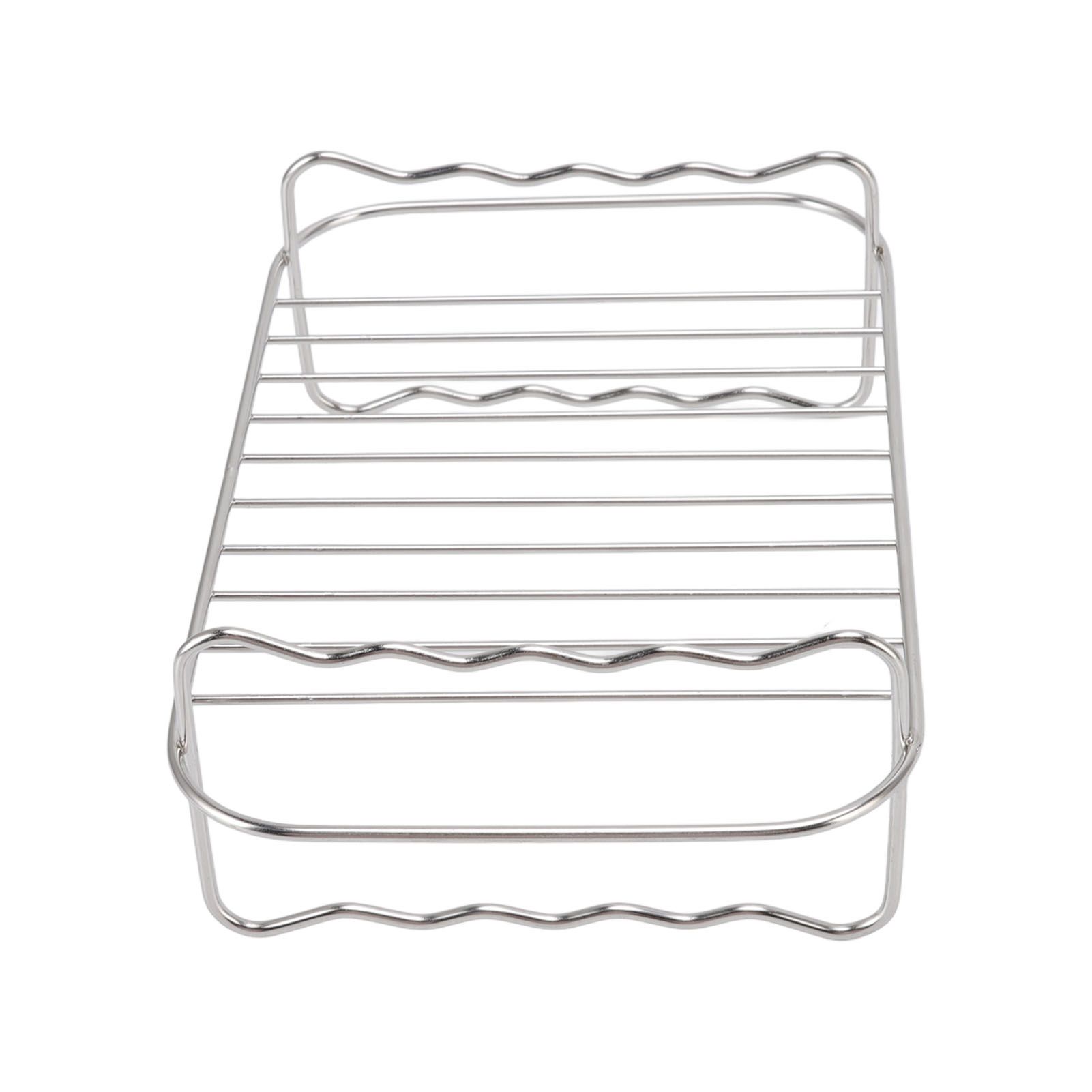 Fryer Rack Stainless Steel Rectangle Double Layer Fryer Accessory for NINJA FOOD 8QT Dual Basket Fryer - Image 6