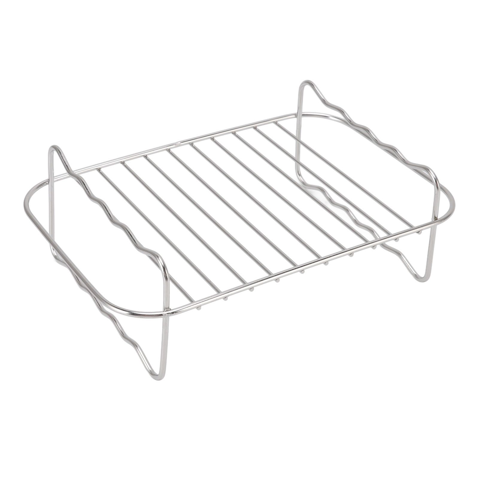 Fryer Rack Stainless Steel Rectangle Double Layer Fryer Accessory for NINJA FOOD 8QT Dual Basket Fryer - Image 7