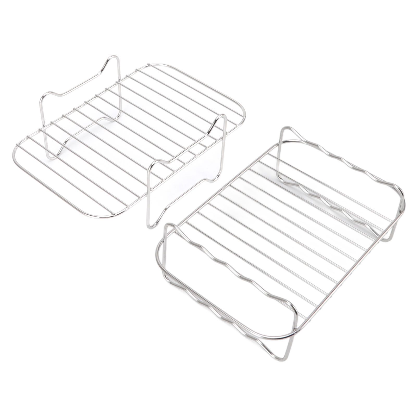 Fryer Rack Stainless Steel Skewer Rack Fryer Steaming Rack with Anti Scalding Clip Skewer for NINJA FOOD 8QT - Image 8