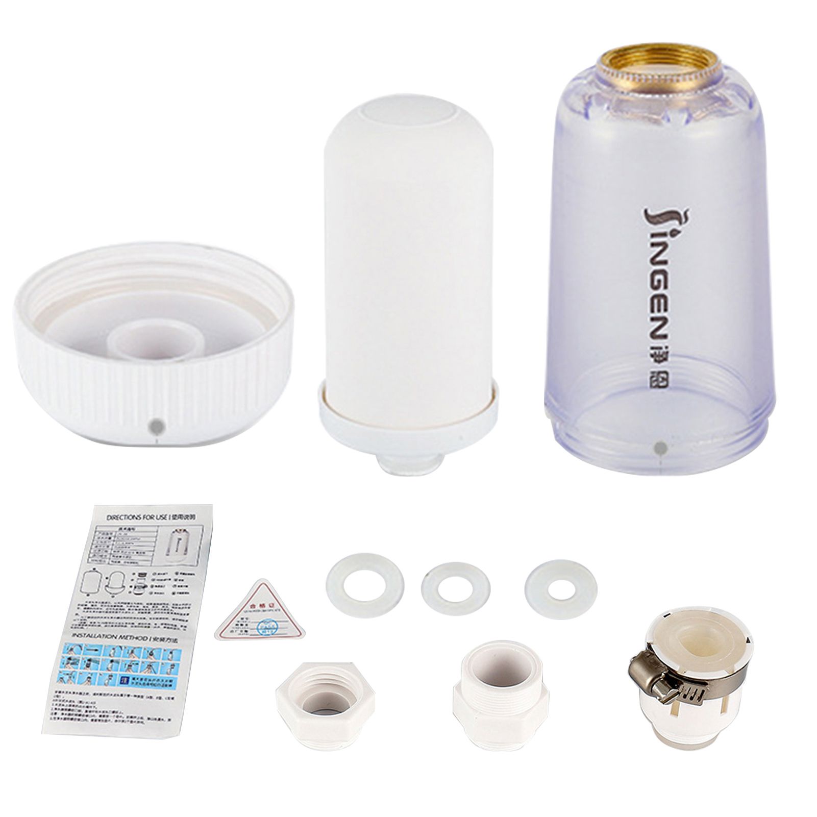 Faucet Water Purifier Home Kitchen Tap Water Filter Sink Faucet Nozzle Purifier Filter Totally 1 Filter Cartridge - Image 1