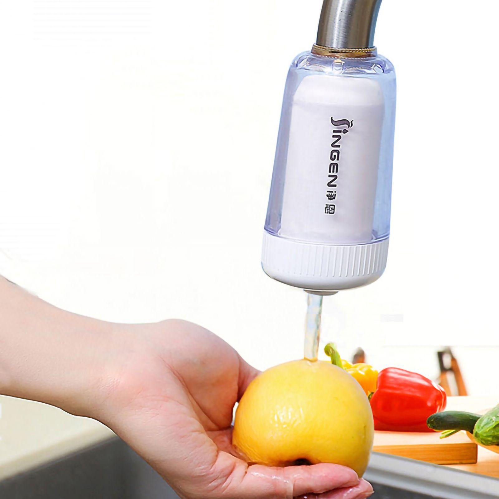 Faucet Water Purifier Home Kitchen Tap Water Filter Sink Faucet Nozzle Purifier Filter Totally 1 Filter Cartridge - Image 5
