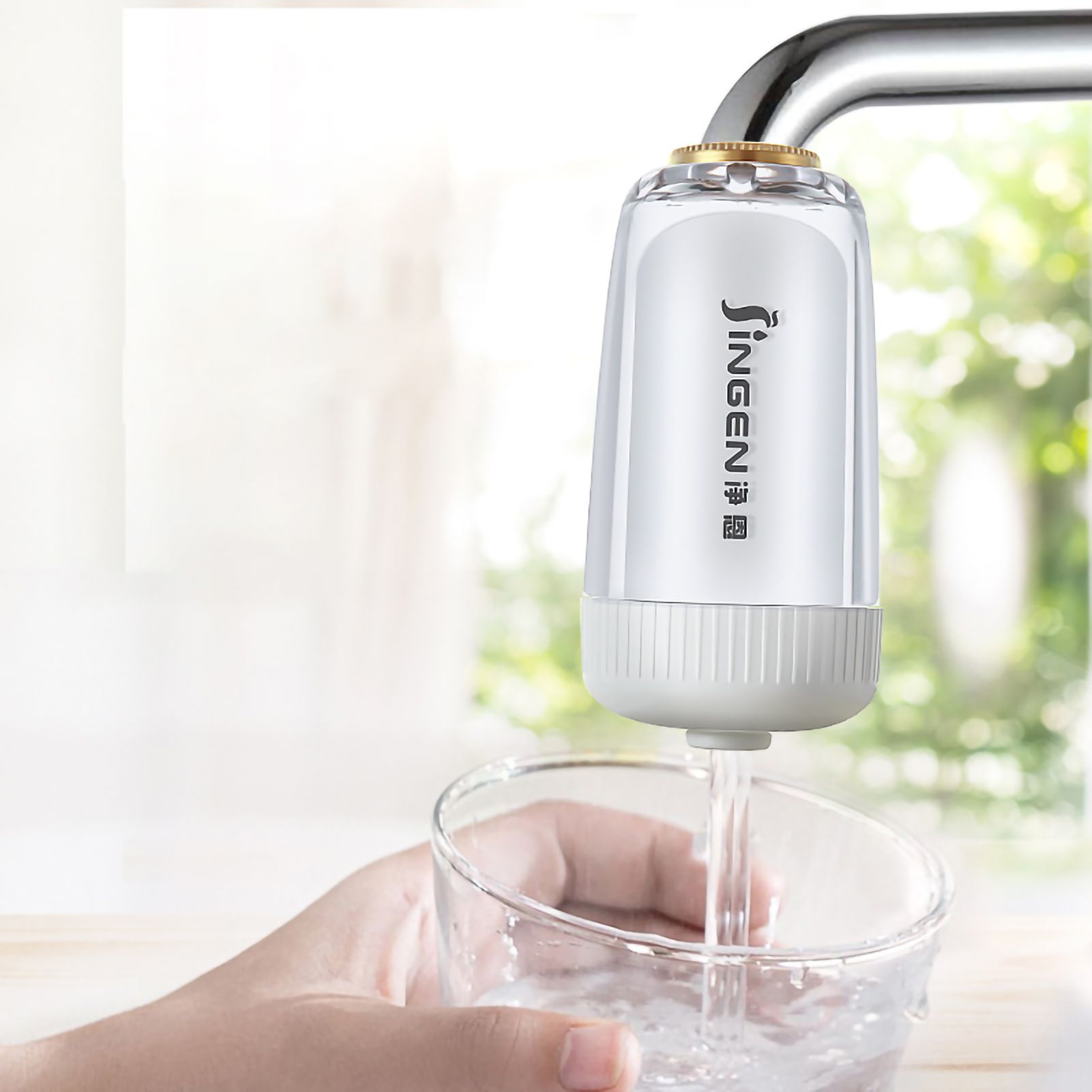 Faucet Water Purifier Home Kitchen Tap Water Filter Sink Faucet Nozzle Purifier Filter Totally 1 Filter Cartridge - Image 6