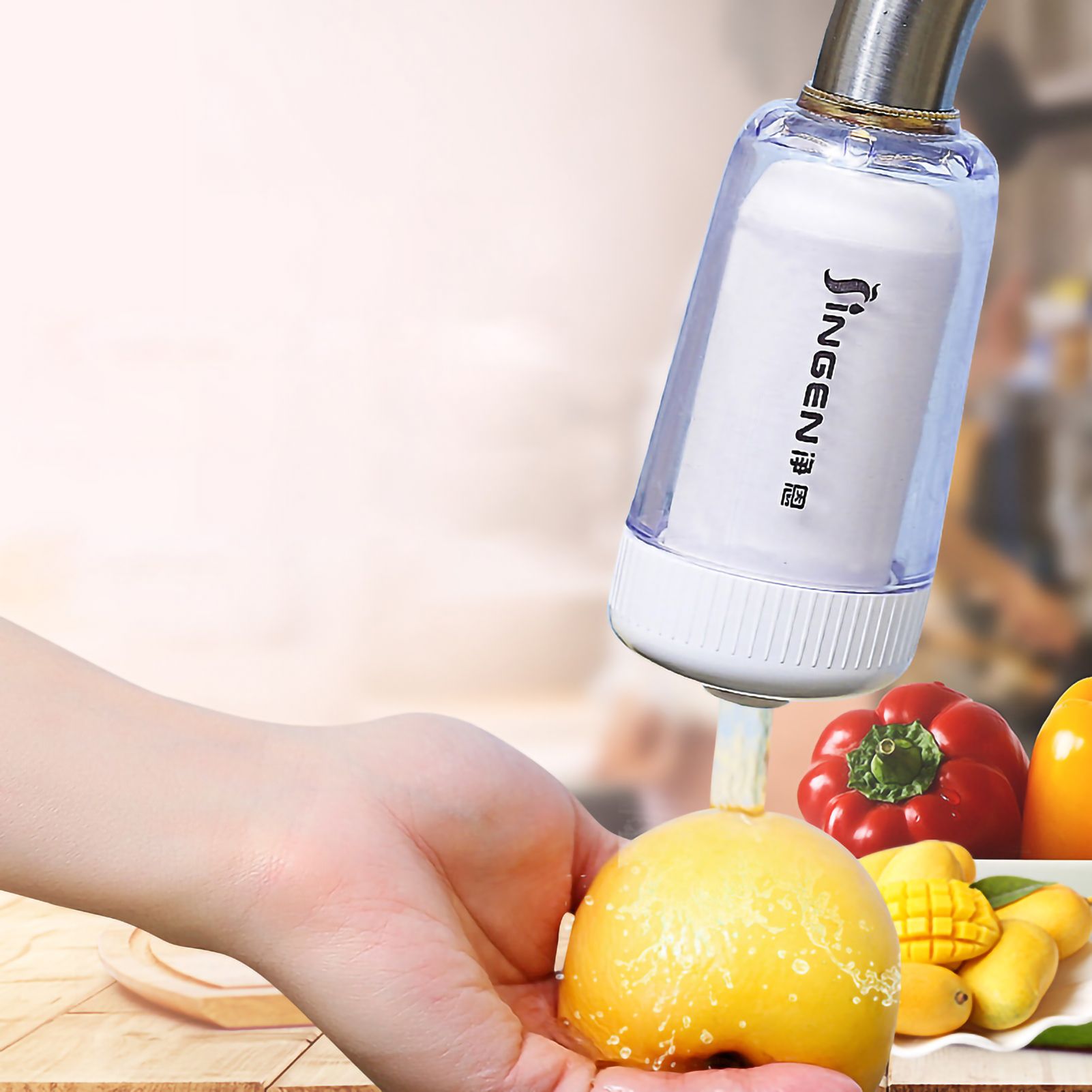 Faucet Water Purifier Home Kitchen Tap Water Filter Sink Faucet Nozzle Purifier Filter Totally 1 Filter Cartridge - Image 7