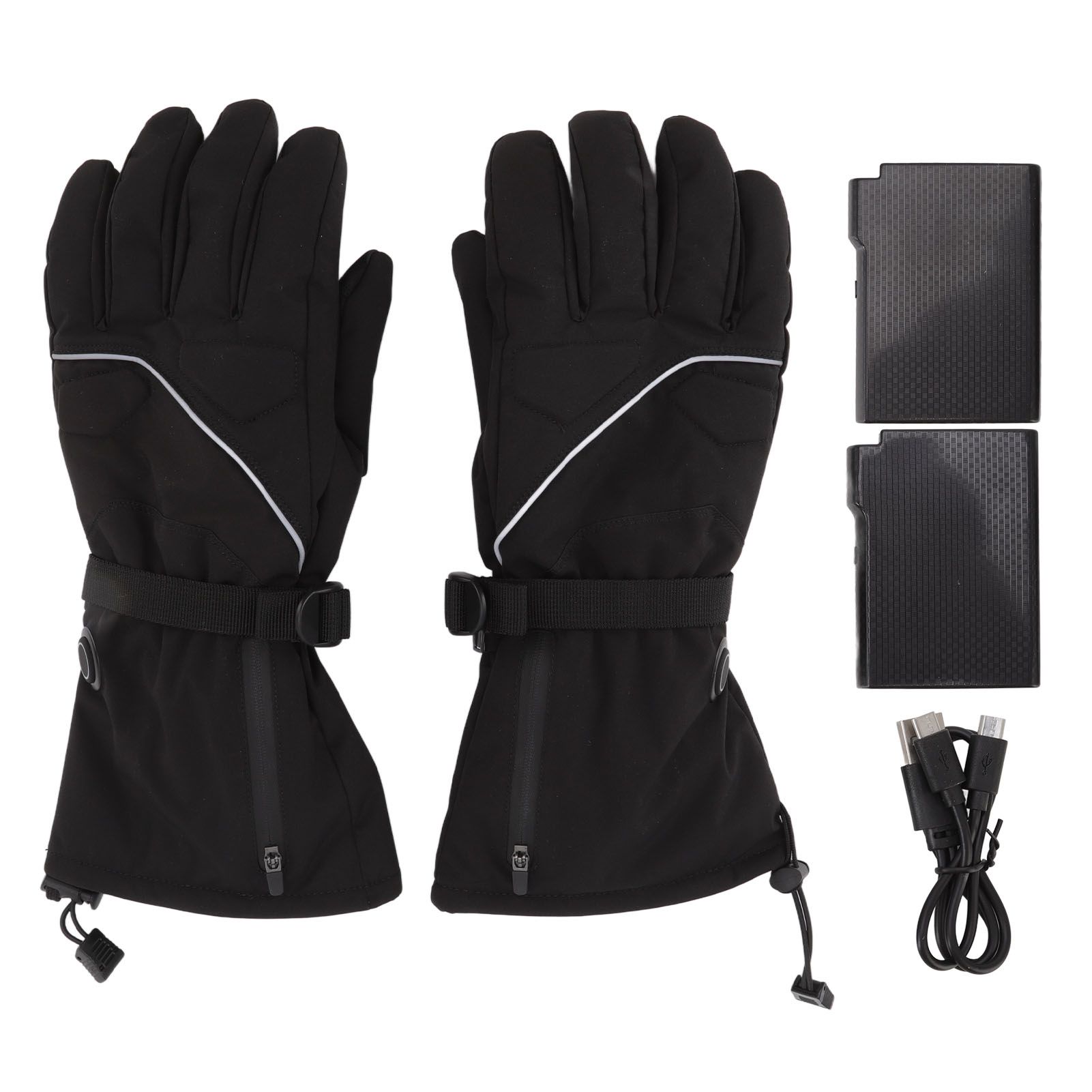 Electric Heated Gloves Battery Powered Heating Thermal Gloves Rechargeable Winter Warm Skiing Gloves for Men Women L - Image 1