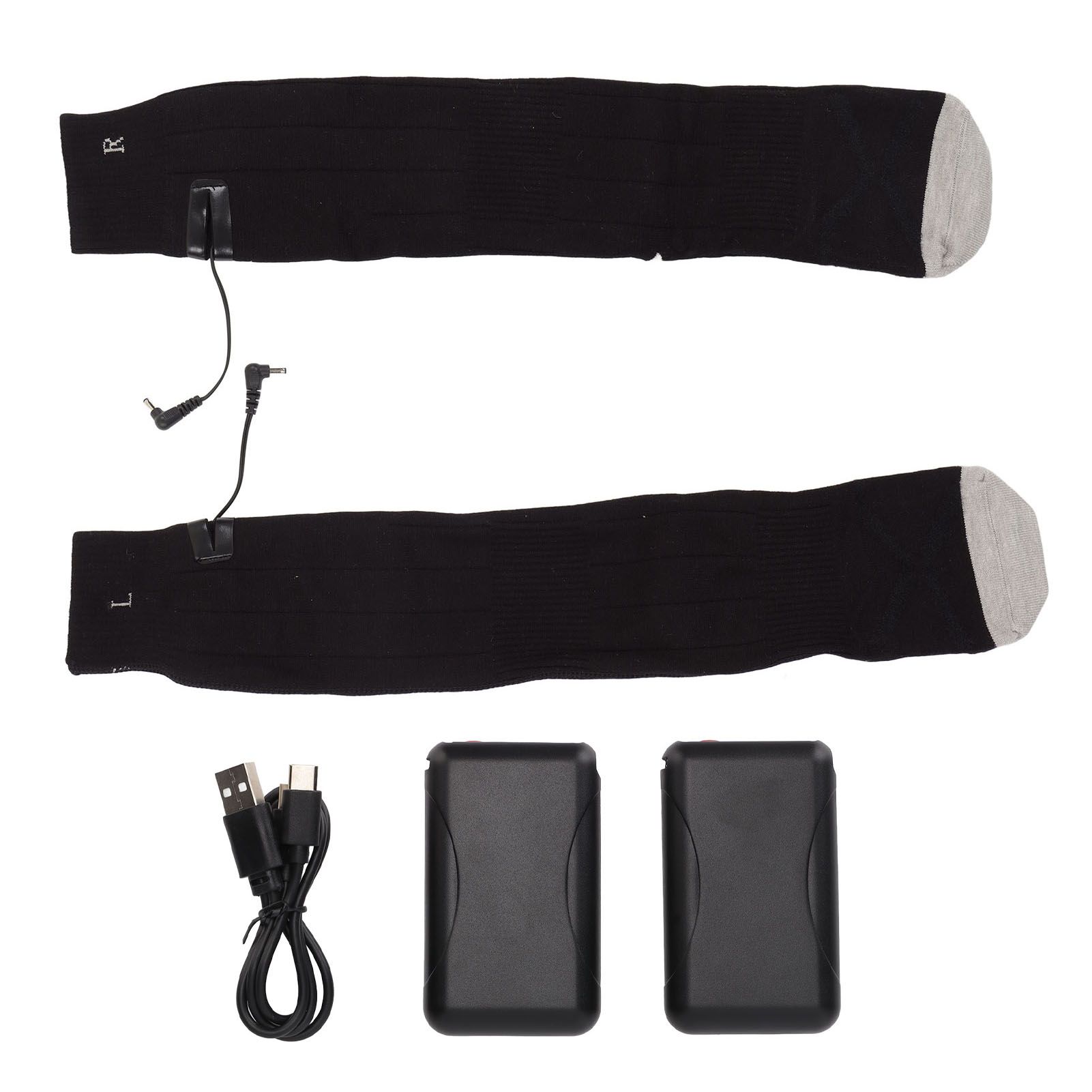 Electric Heated Socks Pure Cotton 3 Modes Adjustment USB Rechargeable Men Women Battery Socks for Winter - Image 1