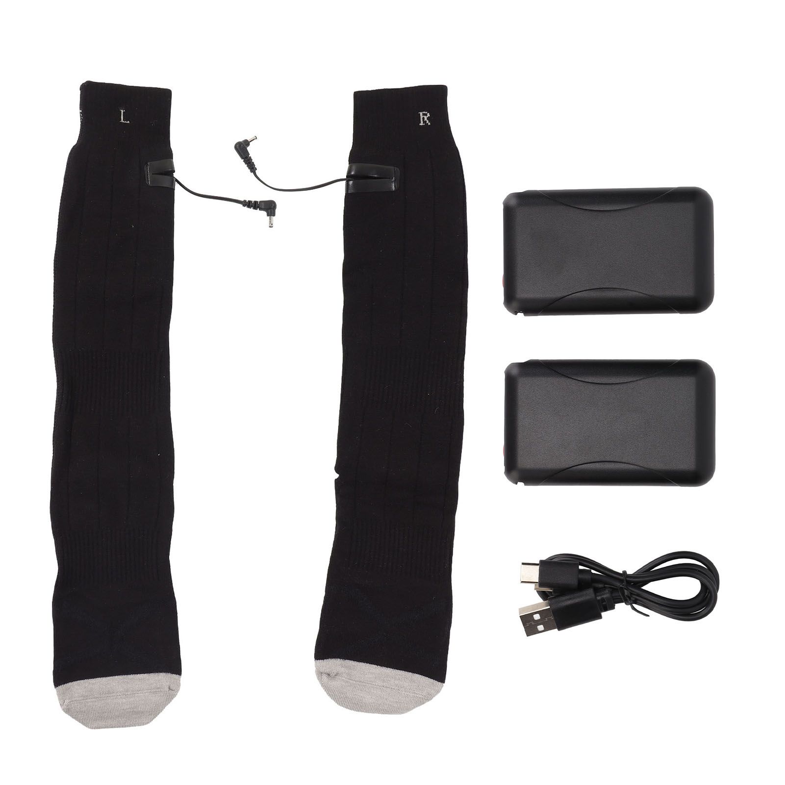 Electric Heated Socks Pure Cotton 3 Modes Adjustment USB Rechargeable Men Women Battery Socks for Winter - Image 3