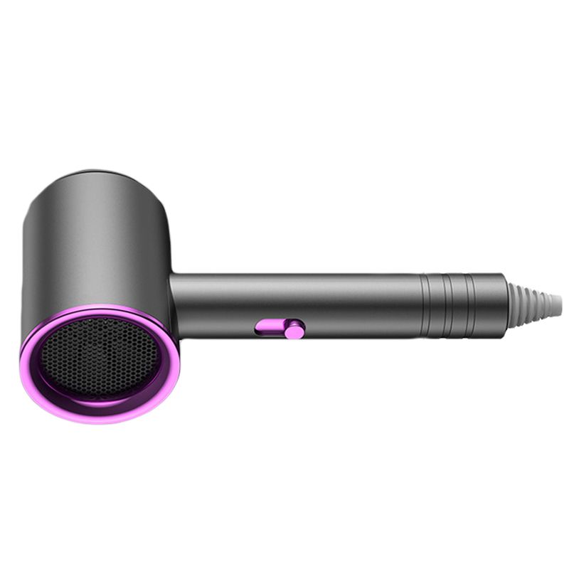 Hair Drier Mute 360 Degree Rotatable Nozzle Fast Drying ABS PP Portable Blow Dryer for Home Salon Gris avec lumière bleue - Image 7