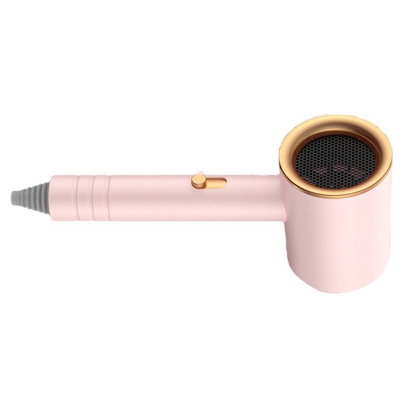 Hair Drier Mute 360 Degree Rotatable Nozzle Fast Drying ABS PP Portable Blow Dryer for Home Salon Rose avec lumière bleue - Image 3