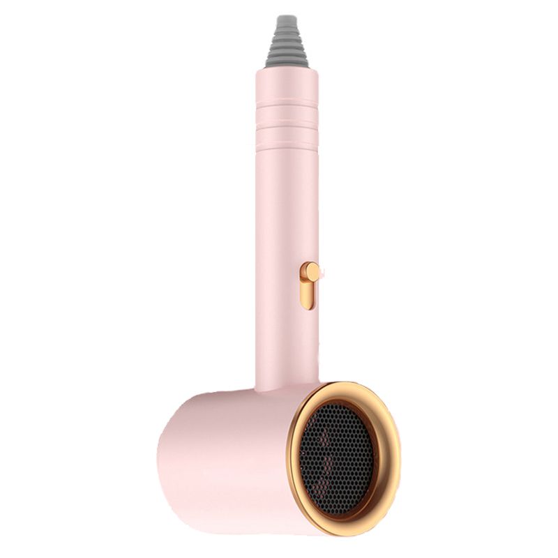 Hair Drier Mute 360 Degree Rotatable Nozzle Fast Drying ABS PP Portable Blow Dryer for Home Salon Rose avec lumière bleue - Image 5