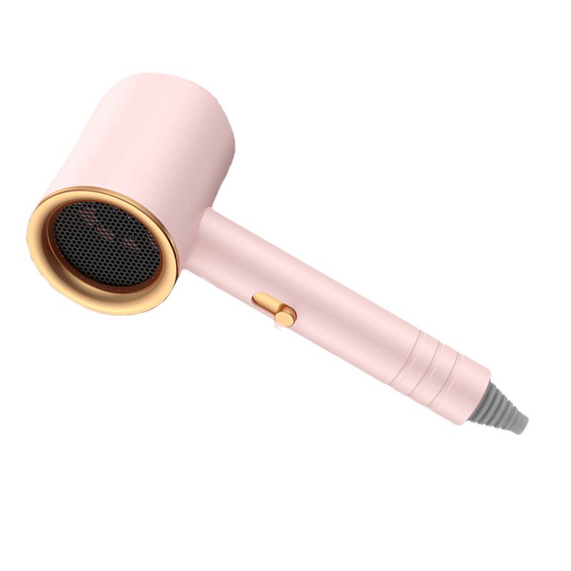 Hair Drier Mute 360 Degree Rotatable Nozzle Fast Drying ABS PP Portable Blow Dryer for Home Salon Rose avec lumière bleue - Image 8