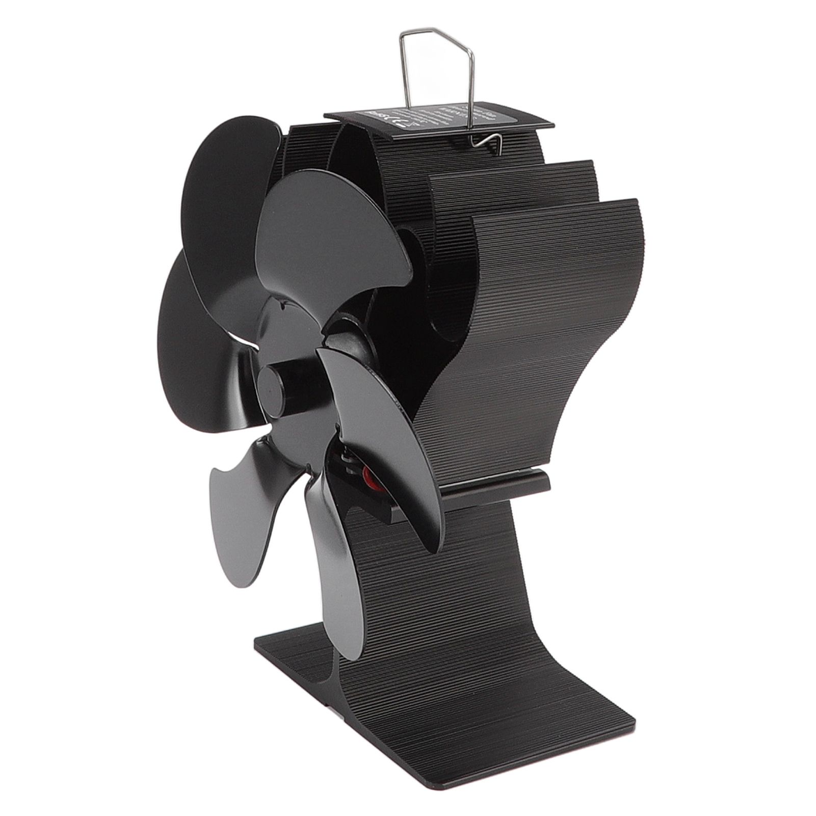 6 Blade Stove Fan Black Self Starting High Temperature Resistant Heat Powered Stove Fan for Home 152mm - Image 3