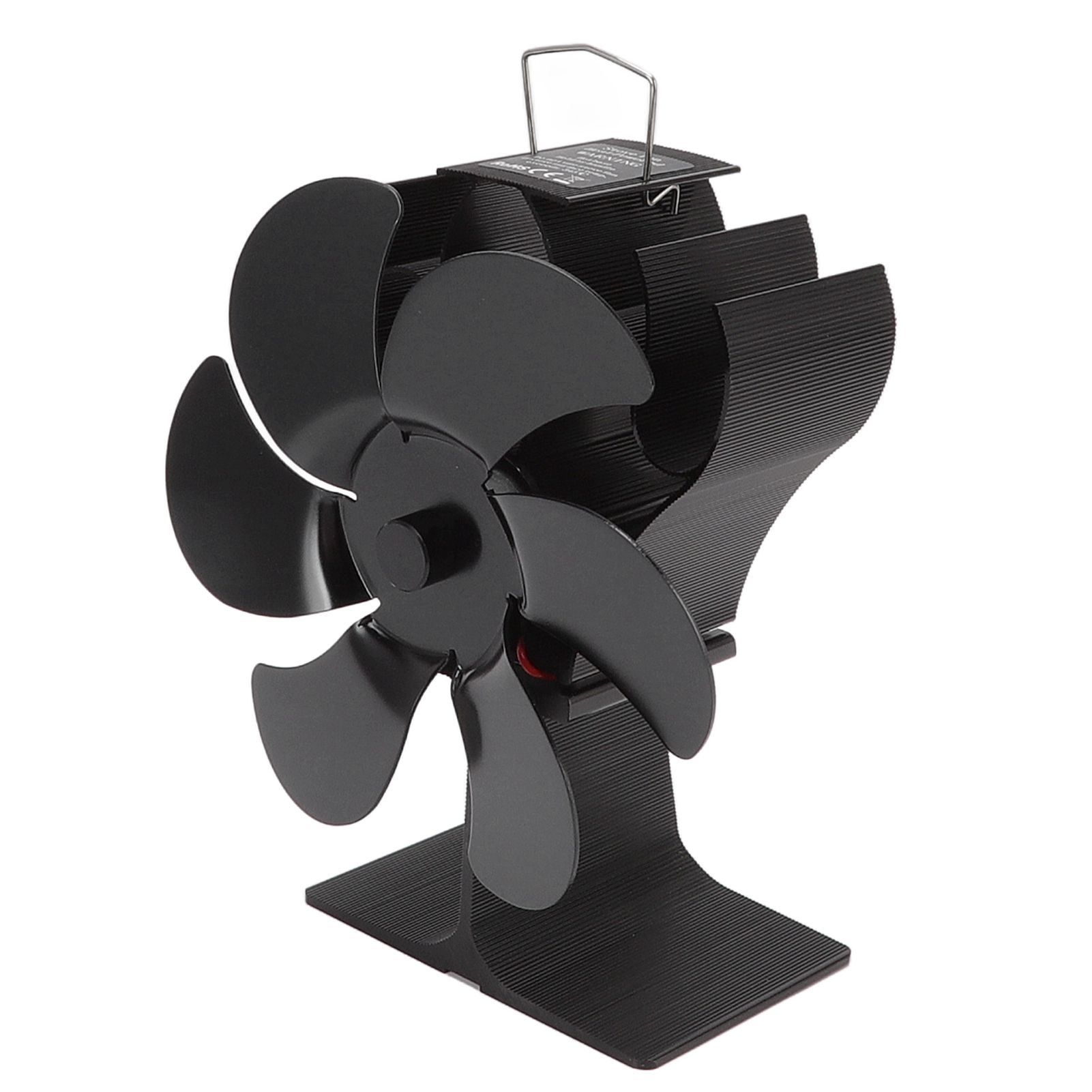 6 Blade Stove Fan Black Self Starting High Temperature Resistant Heat Powered Stove Fan for Home 152mm - Image 4