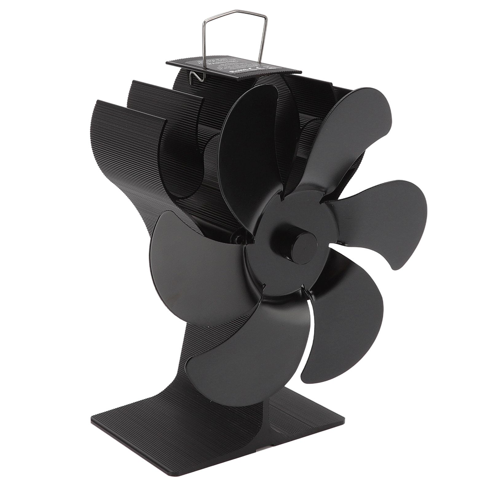 6 Blade Stove Fan Black Self Starting High Temperature Resistant Heat Powered Stove Fan for Home 152mm - Image 5