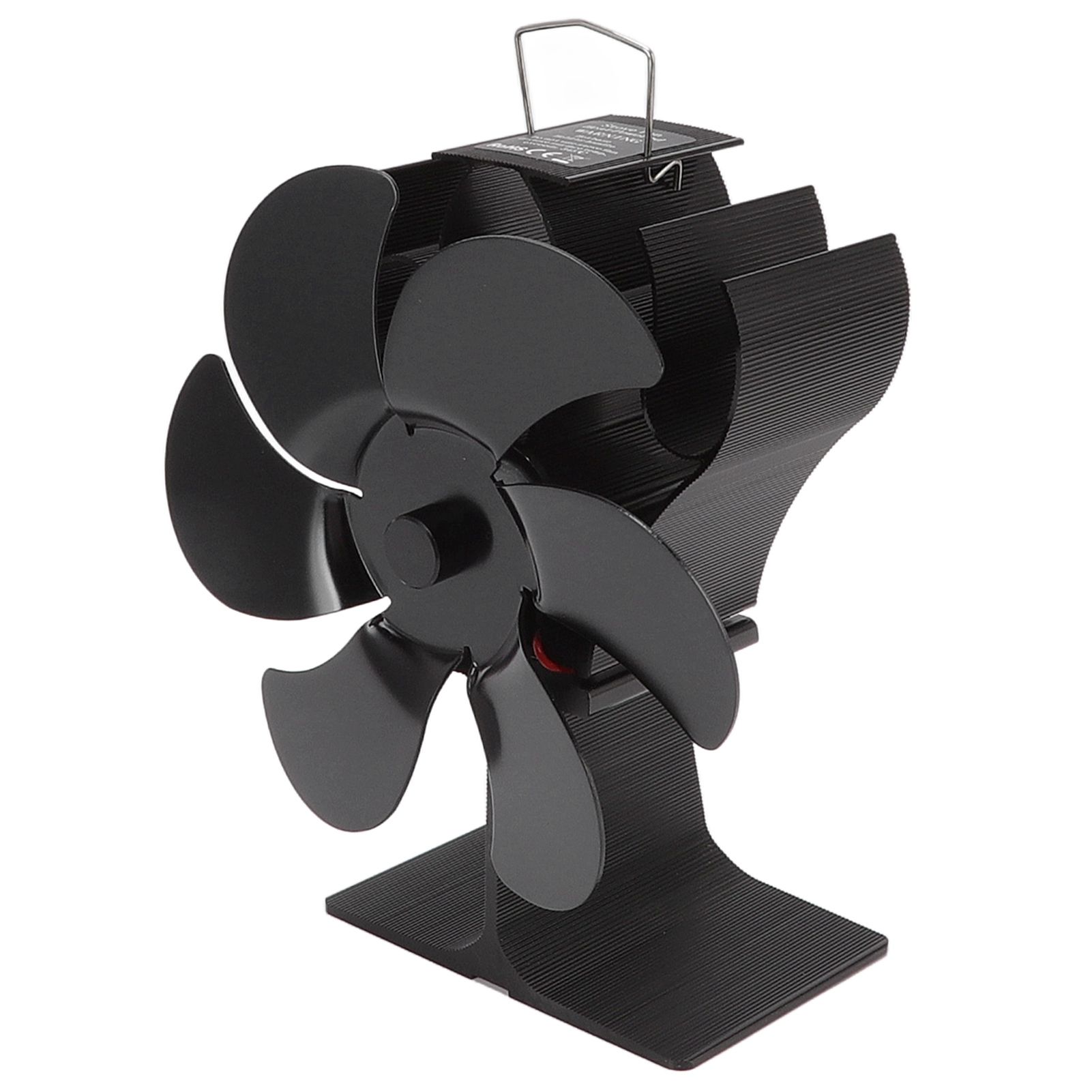 6 Blade Stove Fan Black Self Starting High Temperature Resistant Heat Powered Stove Fan for Home 152mm - Image 6
