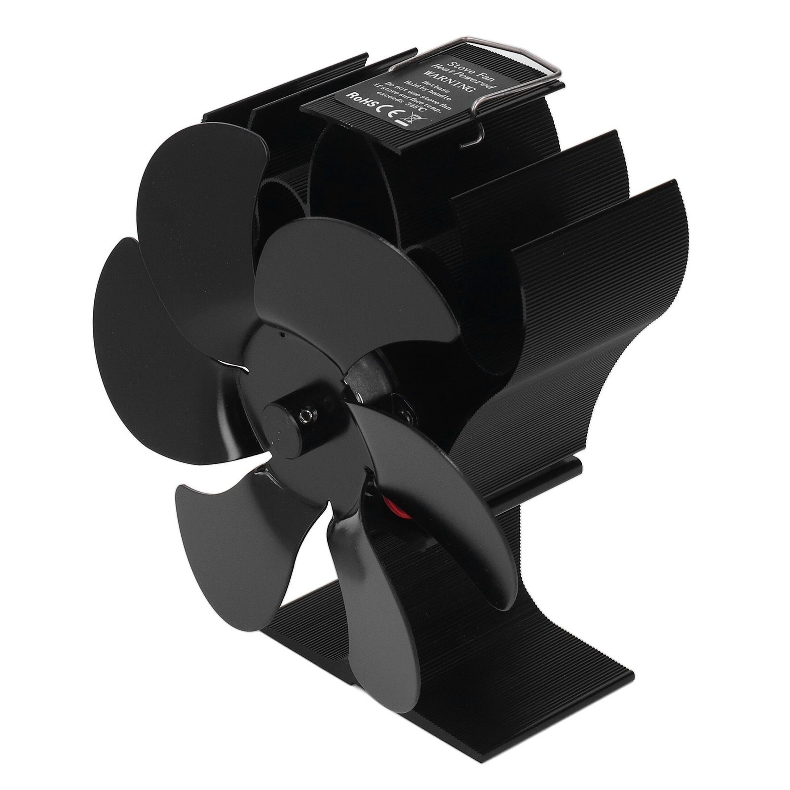6 Blades Heat Powered Stove Fan High Temperature Resistance Self Starting Wood Burning Stove Fireplace Fan Black Diameter 152mm - Image 7
