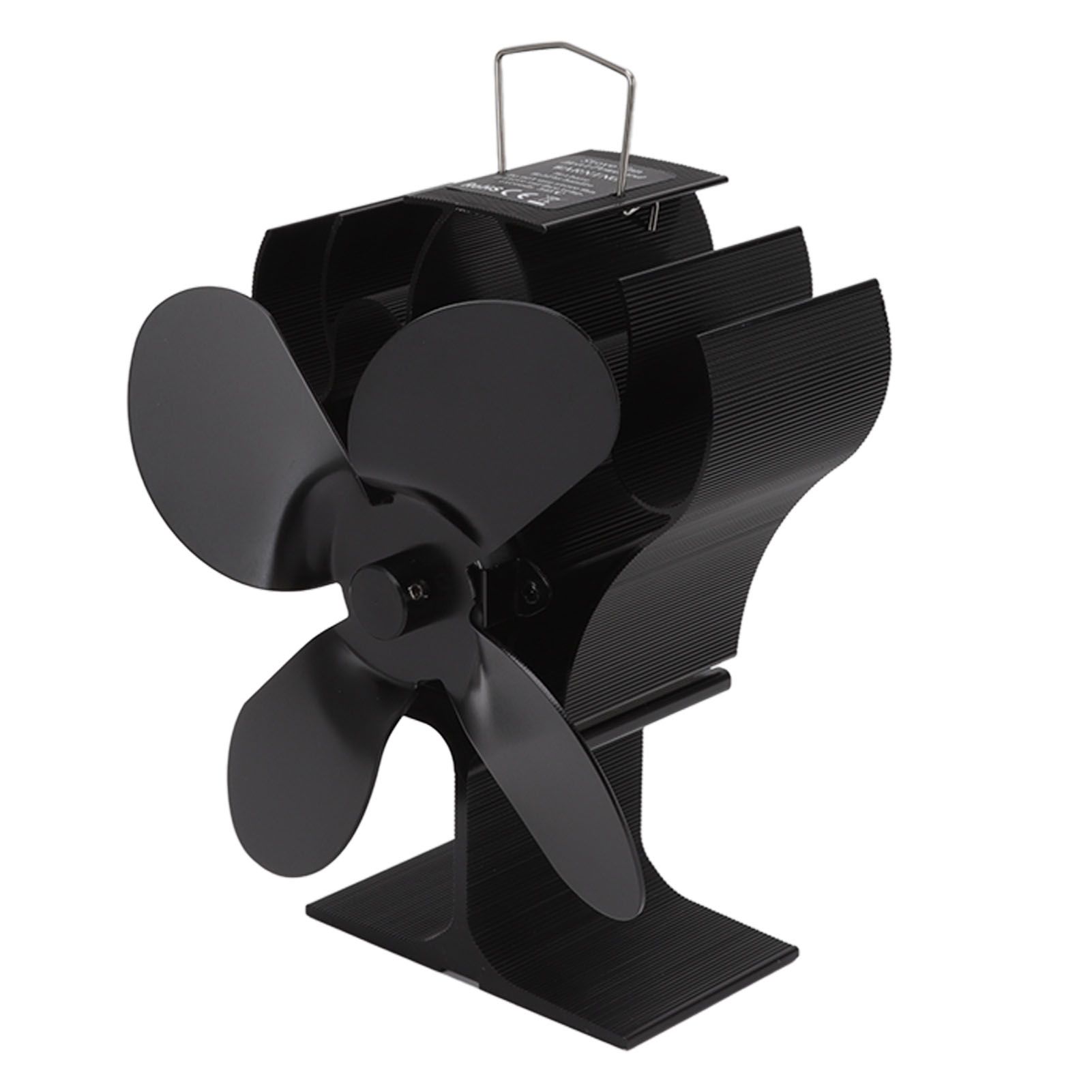 Heat Powered Stove Fan Self Starting Heat Resistant Aluminum Alloy 1400rpm Thermoelectric Fan for Fireplace - Image 1