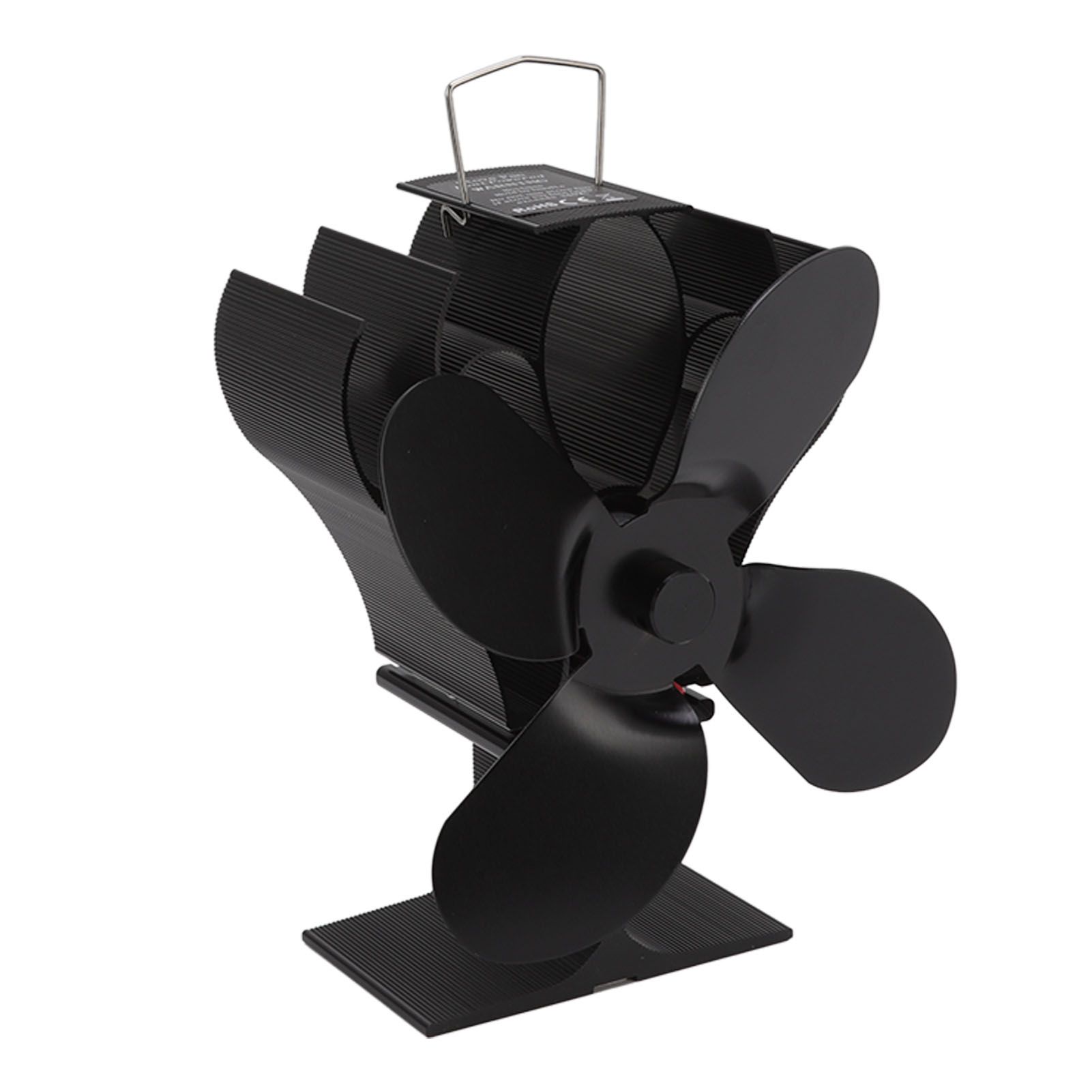 Heat Powered Stove Fan Self Starting Heat Resistant Aluminum Alloy 1400rpm Thermoelectric Fan for Fireplace - Image 2