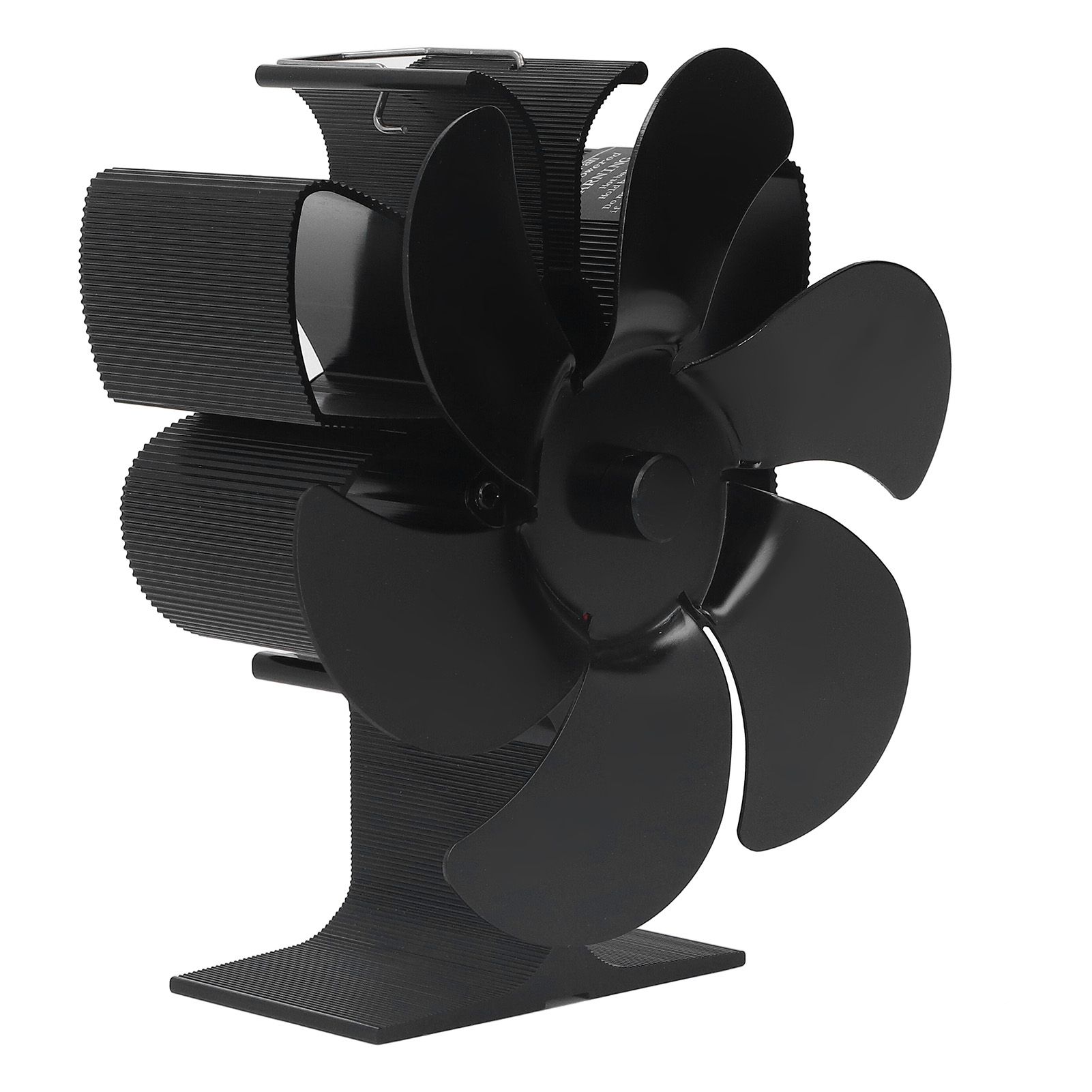 6 Blade Stove Fan Self Starting High Temperature Resistance and Energy Efficiency Heat Powered Fan for Home Black Diameter 152mm - Image 3