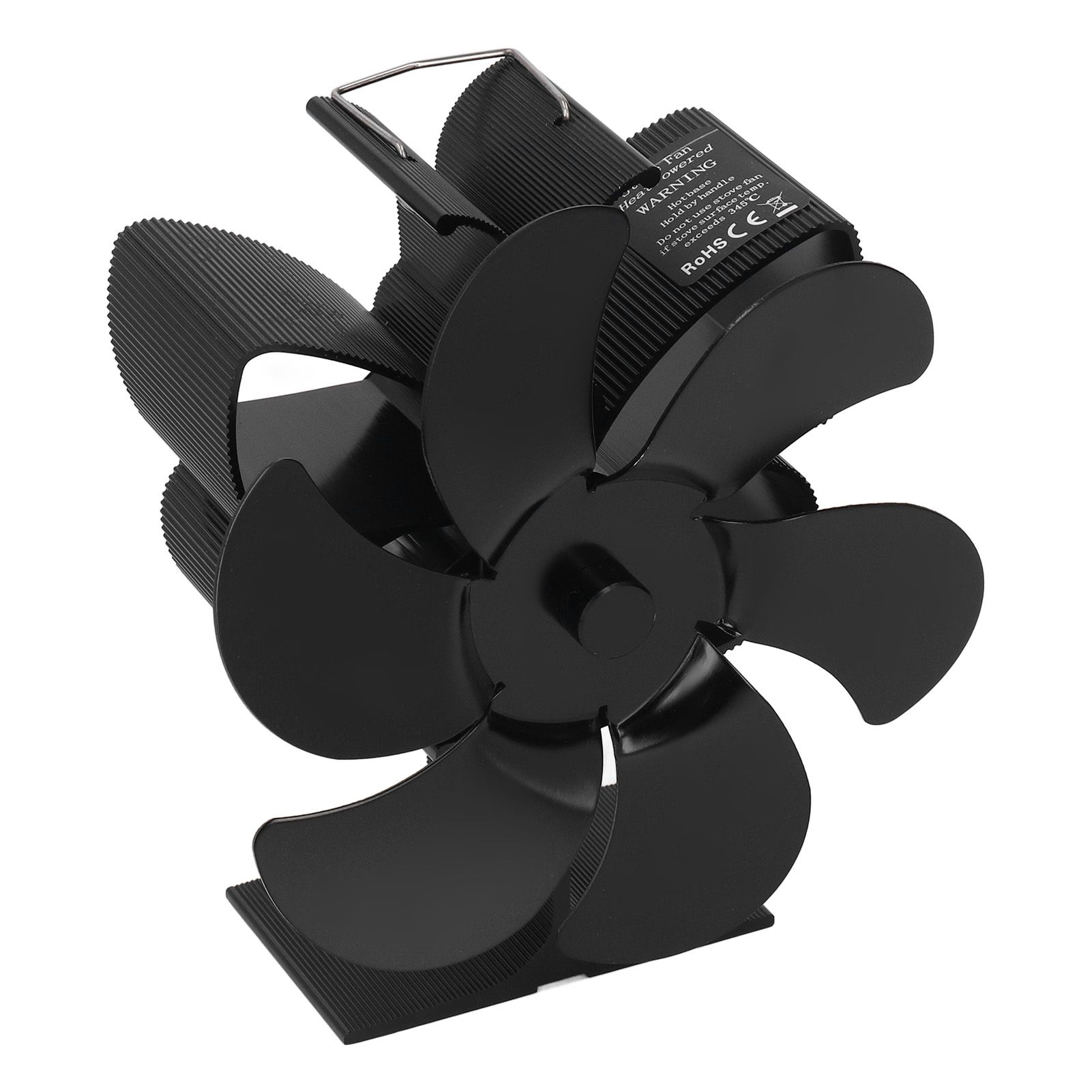 6 Blade Stove Fan Self Starting High Temperature Resistance and Energy Efficiency Heat Powered Fan for Home Black Diameter 152mm - Image 4
