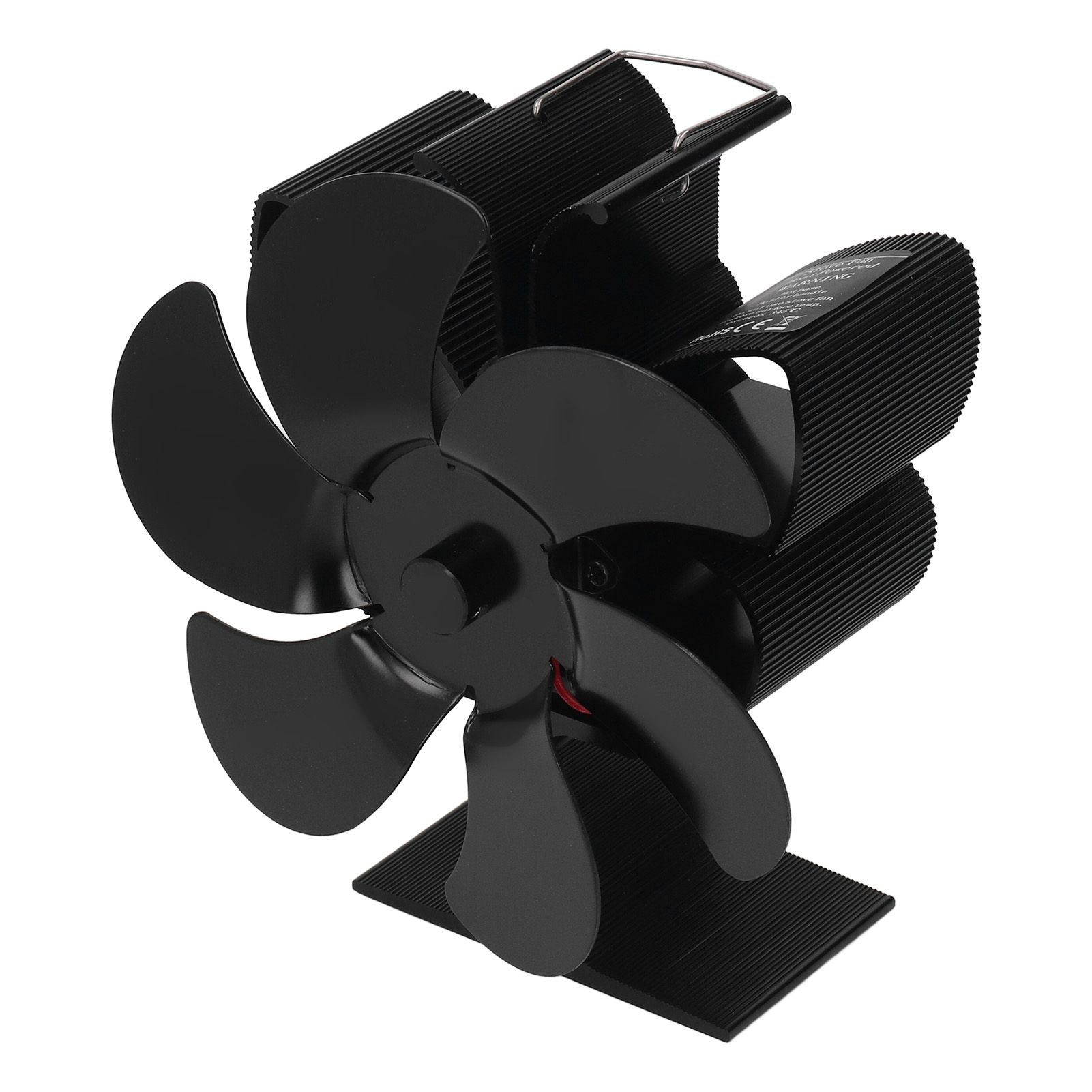 6 Blade Stove Fan Self Starting High Temperature Resistance and Energy Efficiency Heat Powered Fan for Home Black Diameter 152mm - Image 5