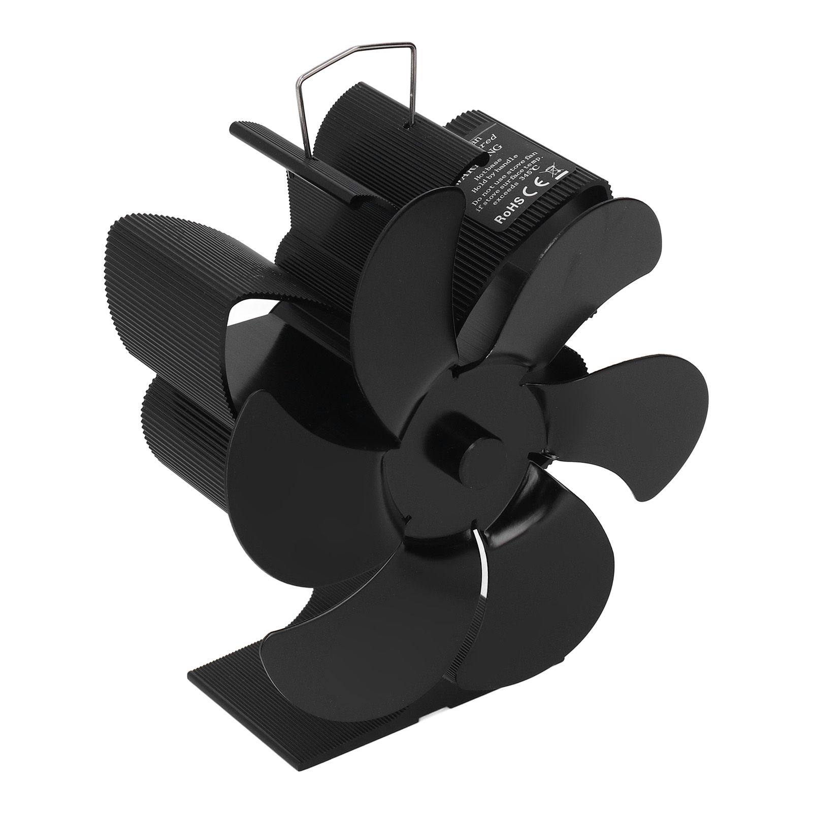 6 Blade Stove Fan Self Starting High Temperature Resistance and Energy Efficiency Heat Powered Fan for Home Black Diameter 152mm - Image 6