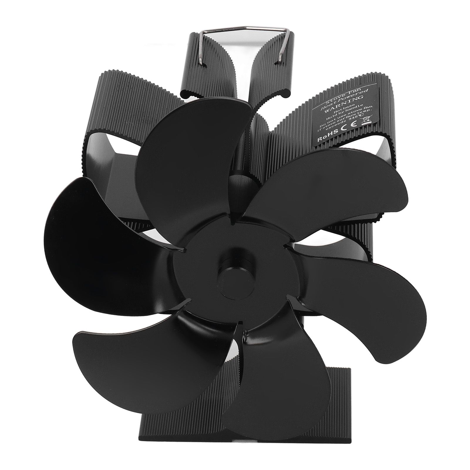6 Blade Stove Fan Self Starting High Temperature Resistance and Energy Efficiency Heat Powered Fan for Home Black Diameter 152mm - Image 7