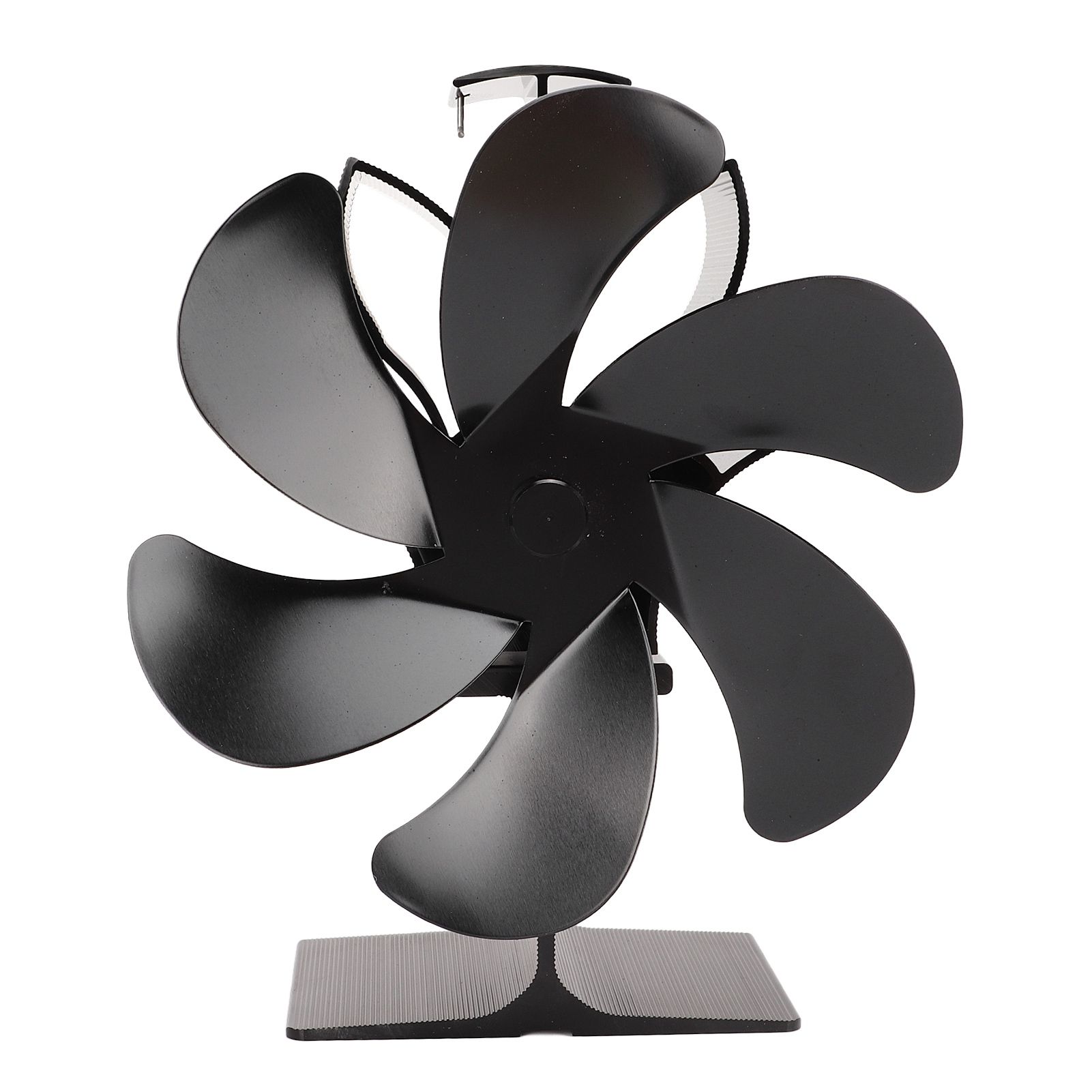 6 Blade Stove Eco Fan Black High Temperature Resistant Self Starting Energy Saving Heat Powered Fan for Home - Image 2
