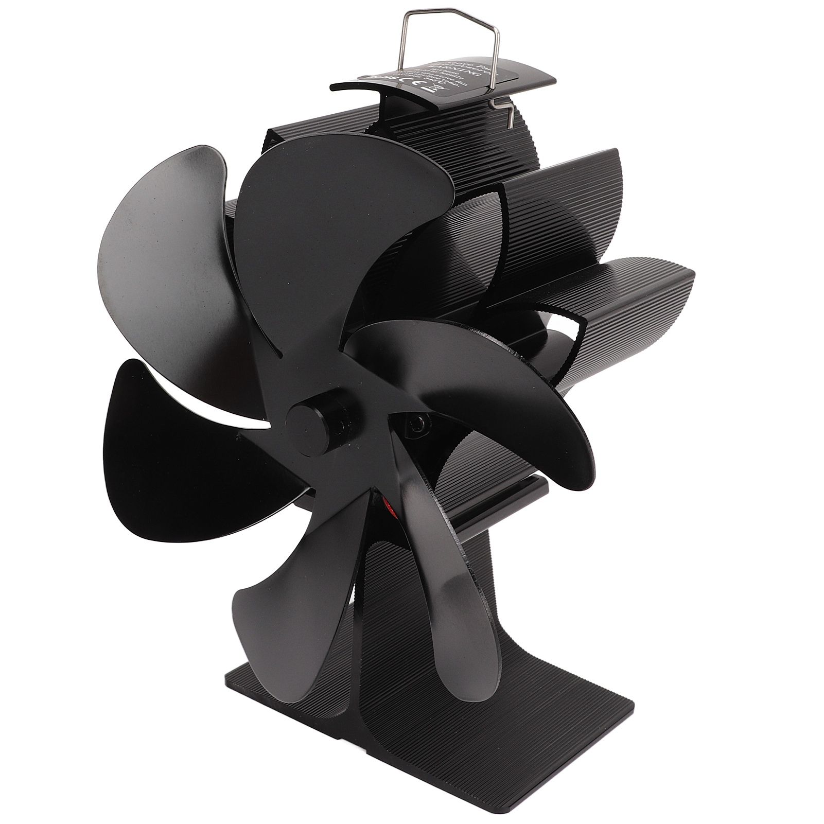 6 Blade Stove Eco Fan Black High Temperature Resistant Self Starting Energy Saving Heat Powered Fan for Home - Image 4