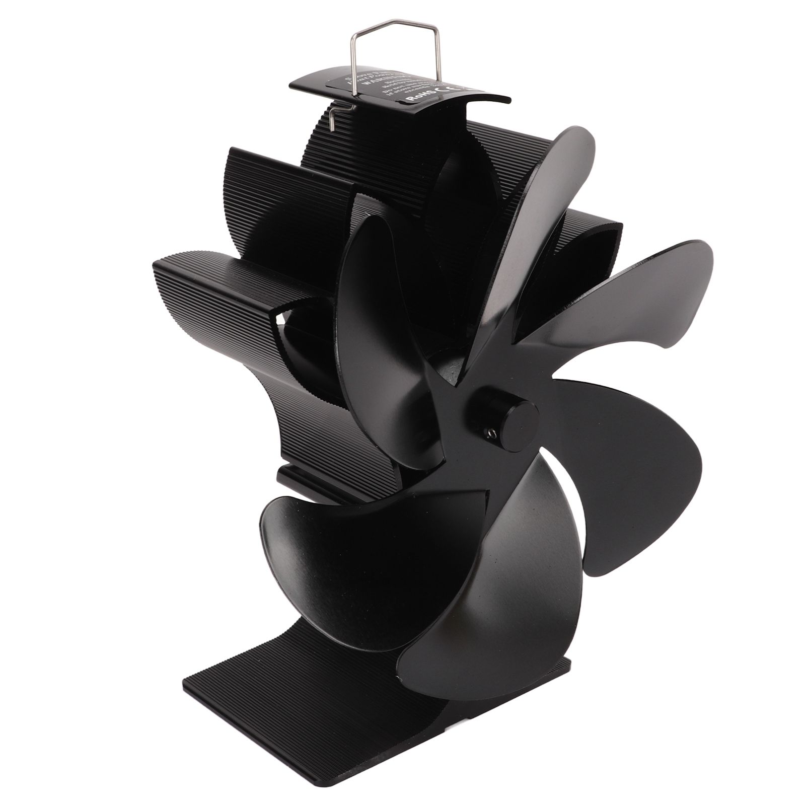6 Blade Stove Eco Fan Black High Temperature Resistant Self Starting Energy Saving Heat Powered Fan for Home - Image 5
