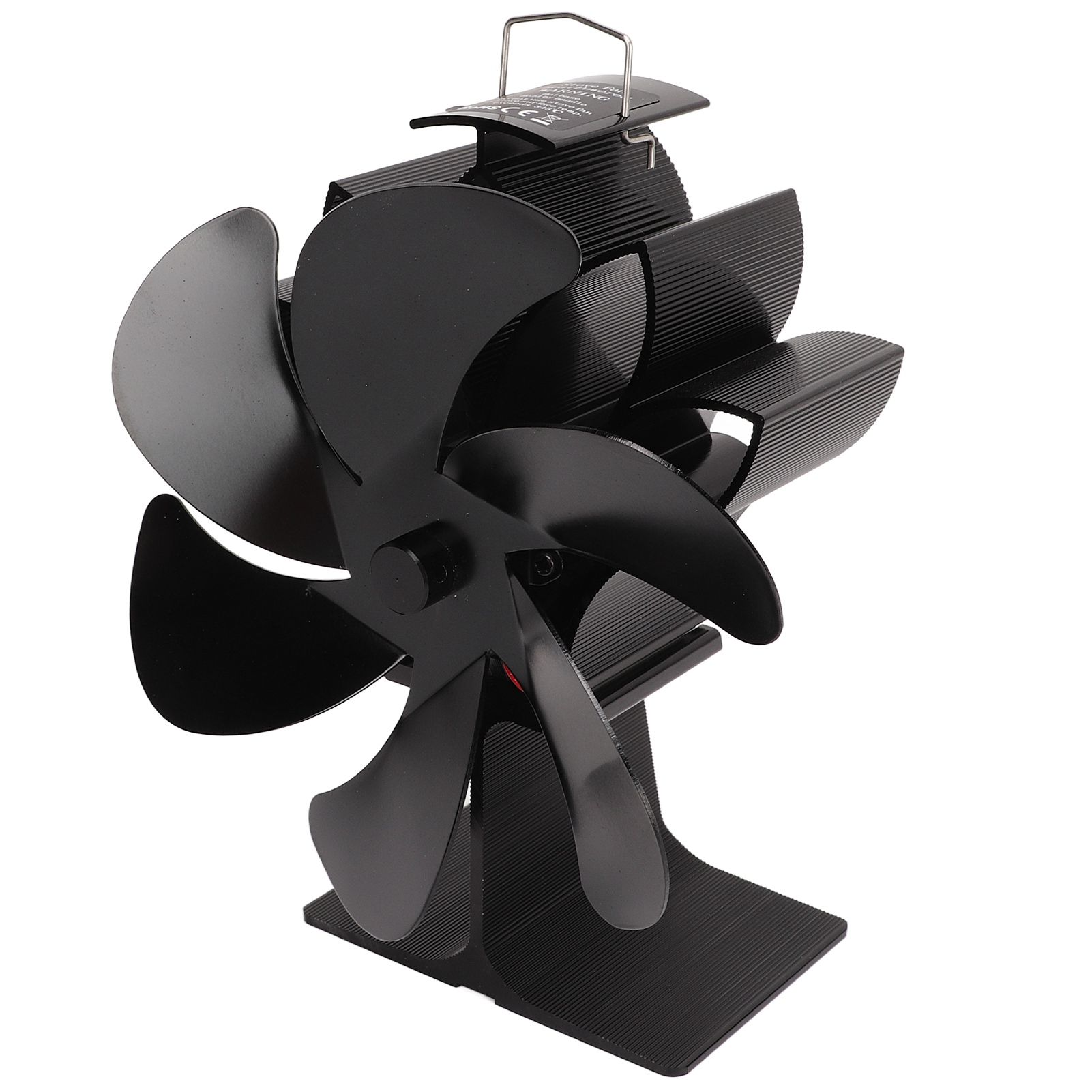 6 Blade Stove Eco Fan Black High Temperature Resistant Self Starting Energy Saving Heat Powered Fan for Home - Image 6