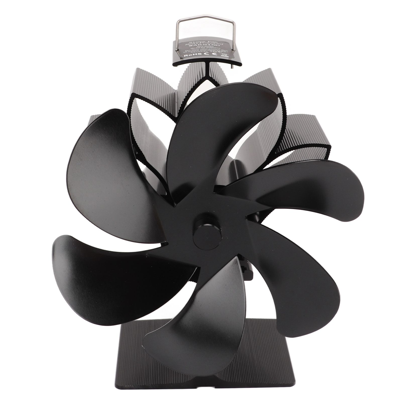 6 Blade Stove Eco Fan Black High Temperature Resistant Self Starting Energy Saving Heat Powered Fan for Home - Image 7